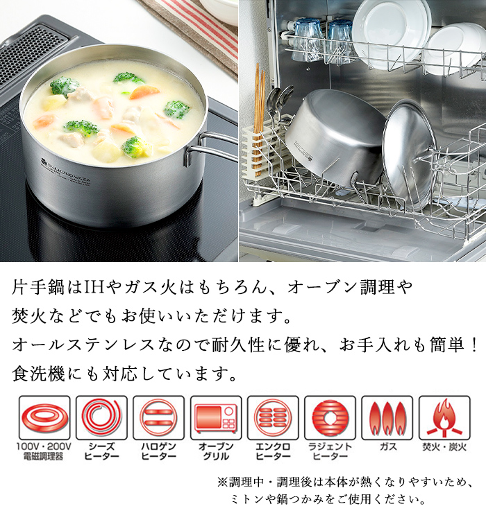 片手鍋 18cm 鍋にのせるスチームプレート 18-20cm用 セット ステンレス