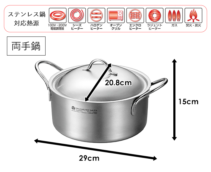 フライパン 鍋 3点 セット 鉄製 フライパン 26cm 炒め鍋 30cm 両手鍋 20cm ガス火 IH対応 日本製の画像