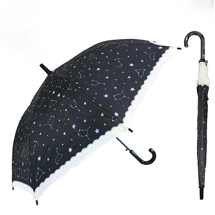 子ども 傘 長傘 55cm 60cm 雨傘 ジャンプ式 ワンタッチ 窓付き FRP骨