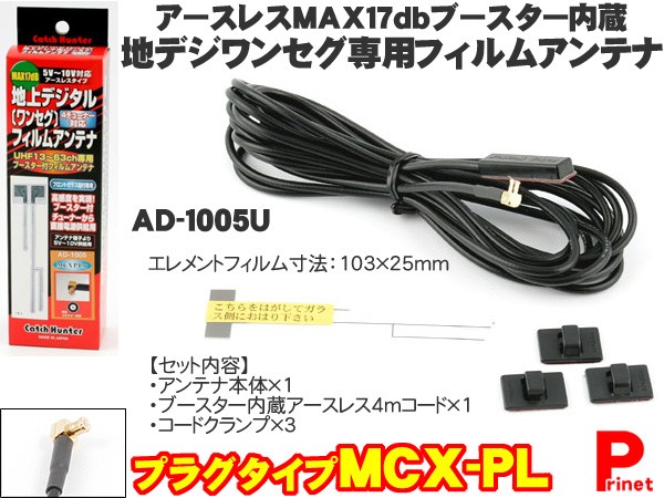 デジタルアンテナ・ケーブルセット￥MCX-PL型