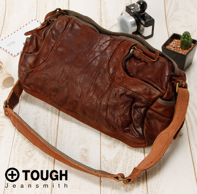 TOUGH/タフ/バッグ/tough バッグ/ショルダー/ボストンバッグ/メンズ バッグ/LEATHER WASH/レザーウォッシュ/54764