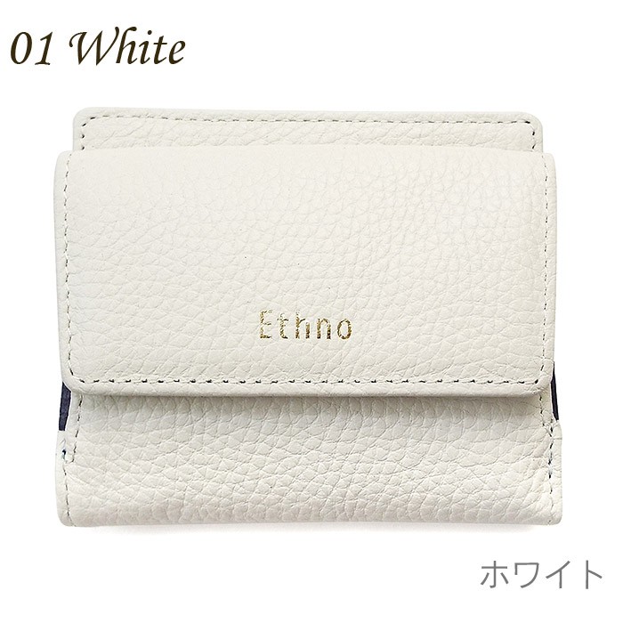 エスノ 二つ折り財布 レディース ボックス型小銭入れ 本革 ETHNO