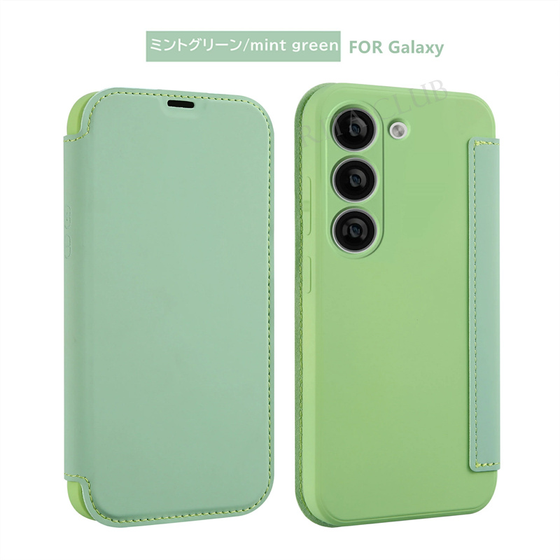 Galaxy S24 FE ミントグリーン ケース付き Galaxy 手帳型ケース MagSafe S24 S24Ultra S24plus ケース ワイヤレス