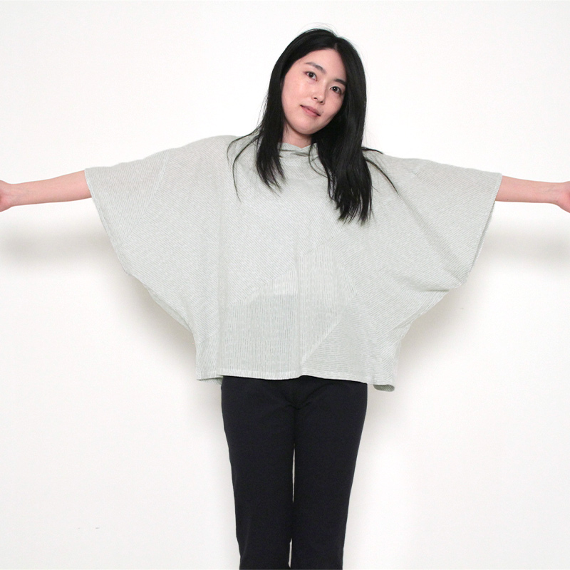 彩藍 ゆったりしじらプルオーバー ホワイト ネイビー 白 紺 春夏秋向け