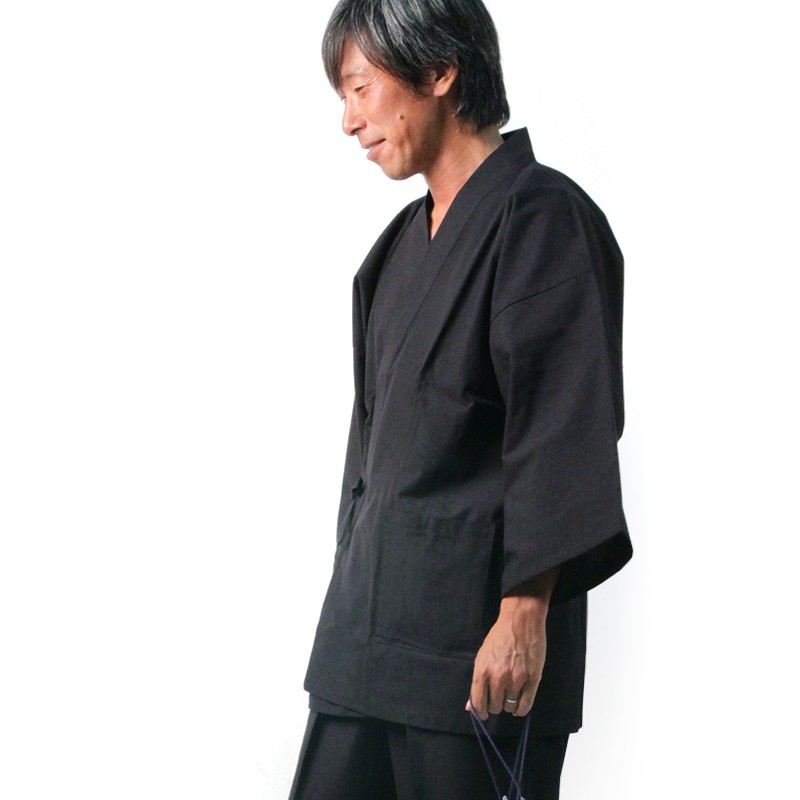 驚きの値段 未使用 宮田織物 彩藍 作務衣 サムエ メンズLLサイズ 日本 