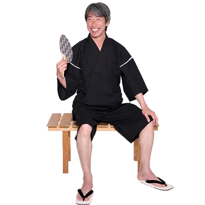 甚平（じんべい）泡沫　モデル着用画像