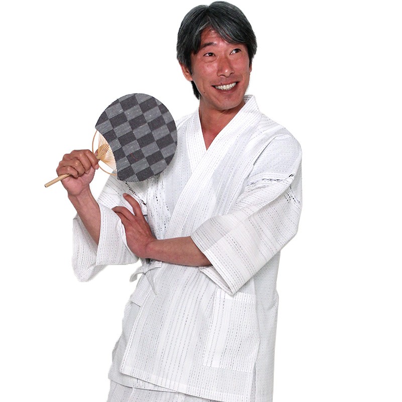 甚平（じんべい）泡沫　モデル着用画像