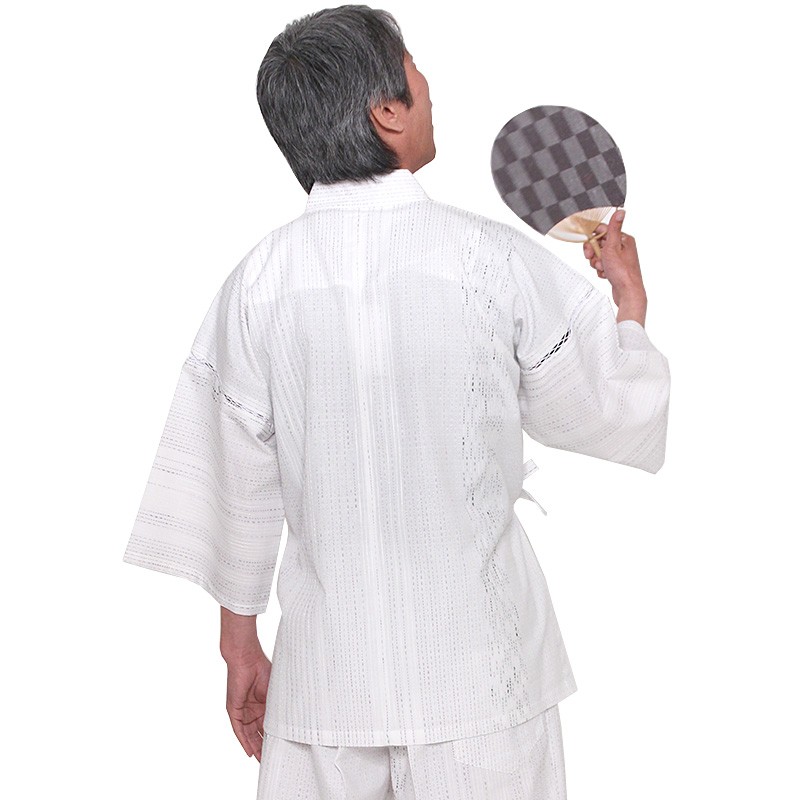 甚平（じんべい）泡沫　モデル着用画像