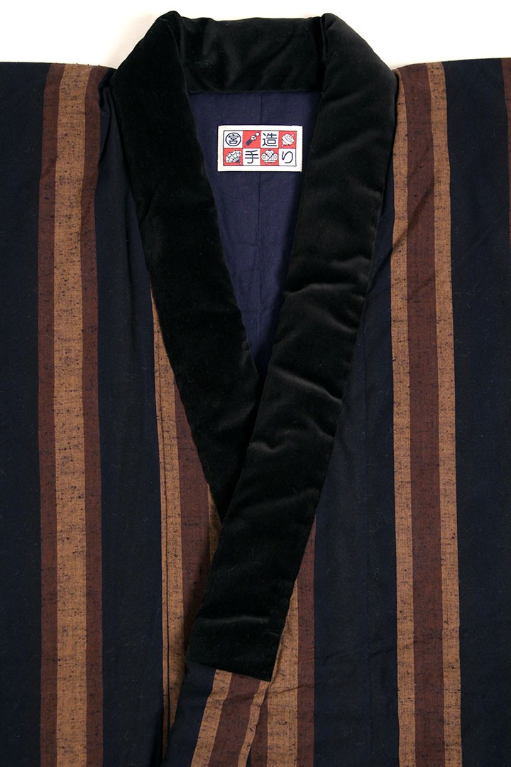 わた入れはんてん(袢天・半纏・丹前)　長丹前　衿元拡大