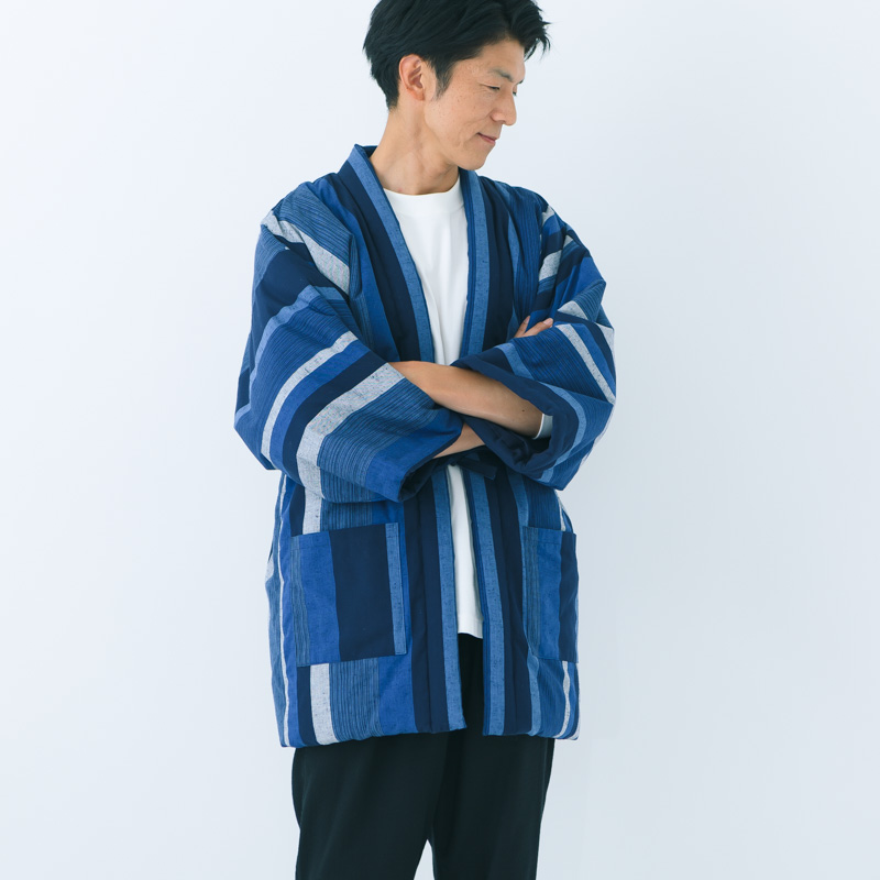 藍調はんてん（袢天・半纏）普通サイズ 日本製 宮田織物謹製