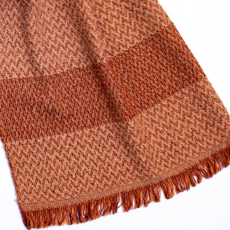寒さ対策 工房織座 LOOP WOOL COTTON MUFFLER herringbone ウール
