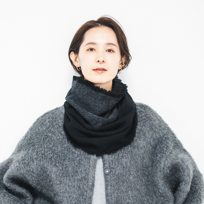 工房織座 NECKABLE WOOL FLARE SNOOD ウールフレアスヌード ローズ