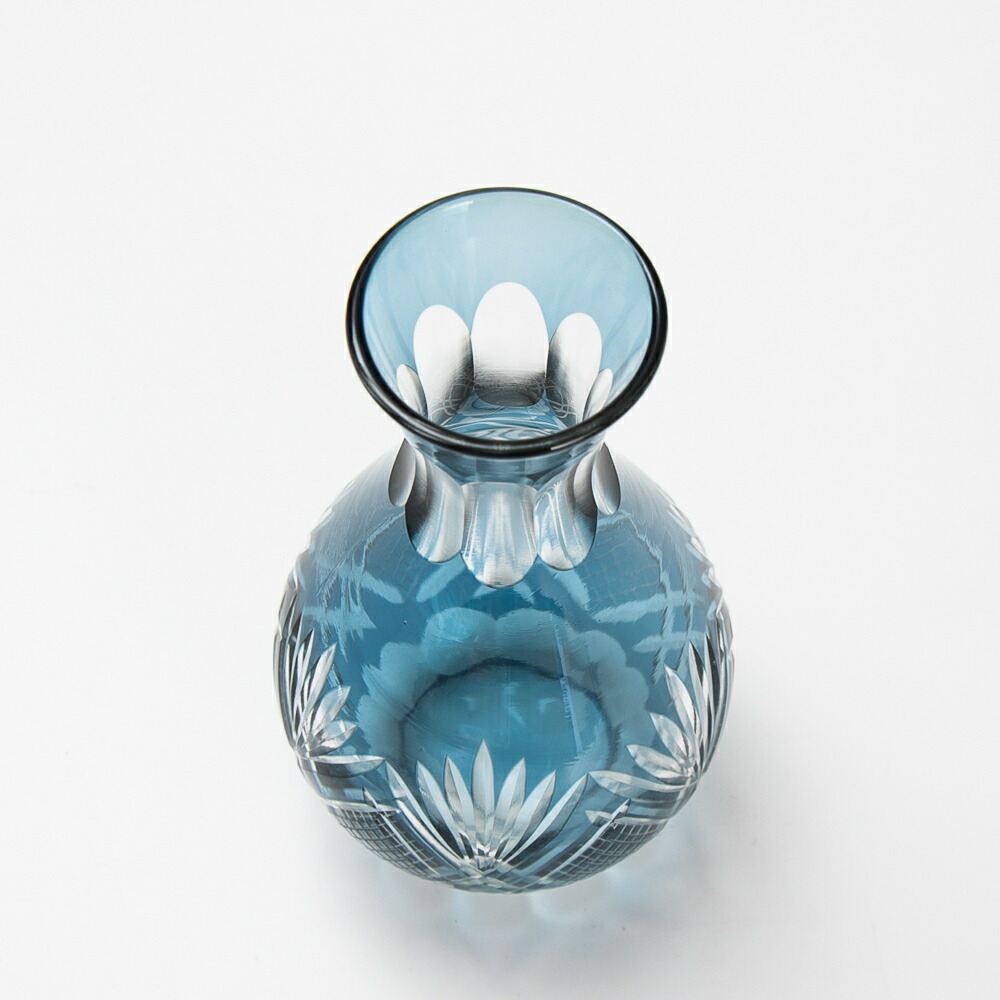 しましまとっくり みよし漆器本舗 切子 徳利 ガラス 日本酒 冷酒 お酒 酒器 松剣 290cc