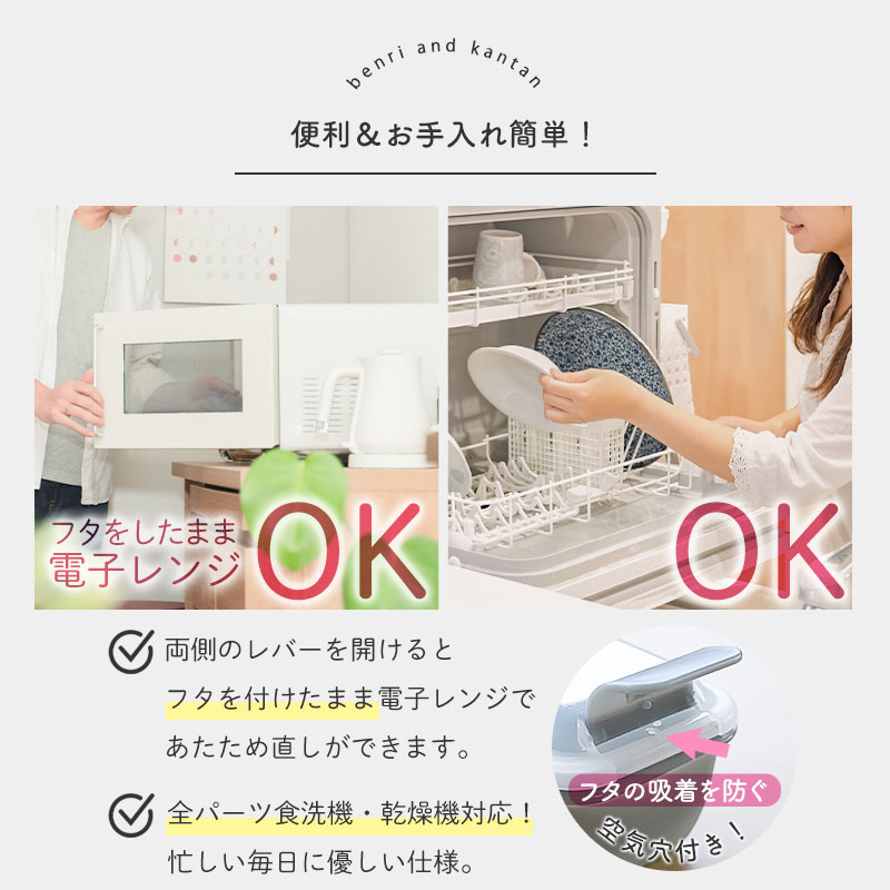 10%OFF 弁当箱 560ml 1段 電子レンジ対応 食洗機対応 日本製 2点ロック