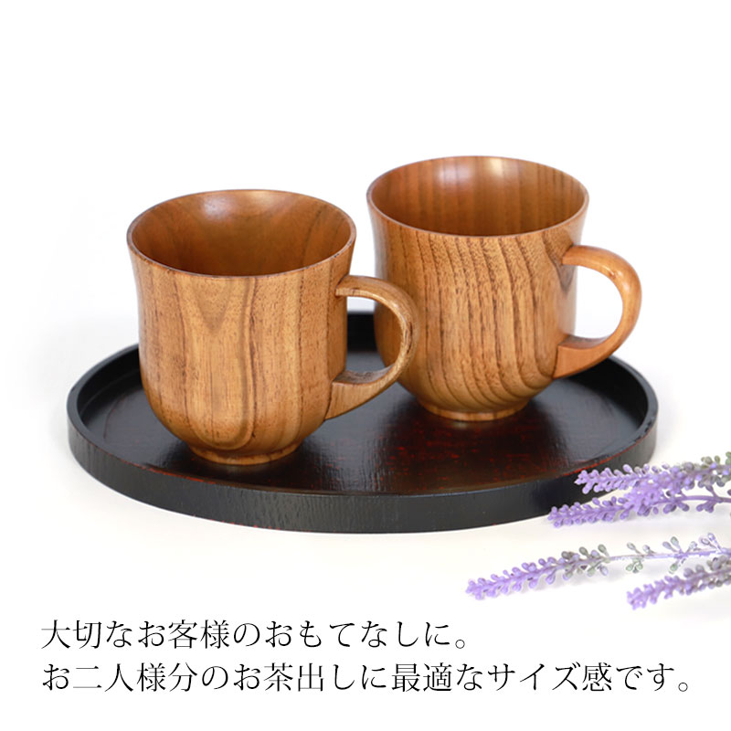 みよし漆器本舗 天然木製 小判盆 8寸 24cm 布貼り お盆 トレー