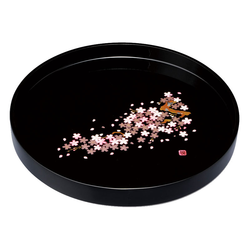 お盆　トレー　紀州塗　漆　木製