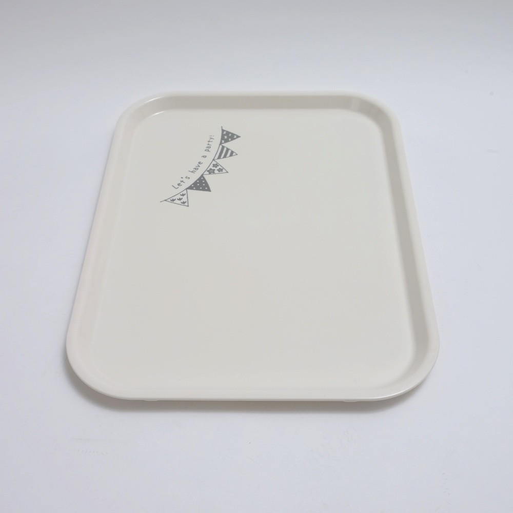 みよし漆器本舗 お盆 食洗機対応 ノンスリップトレー Let's have a