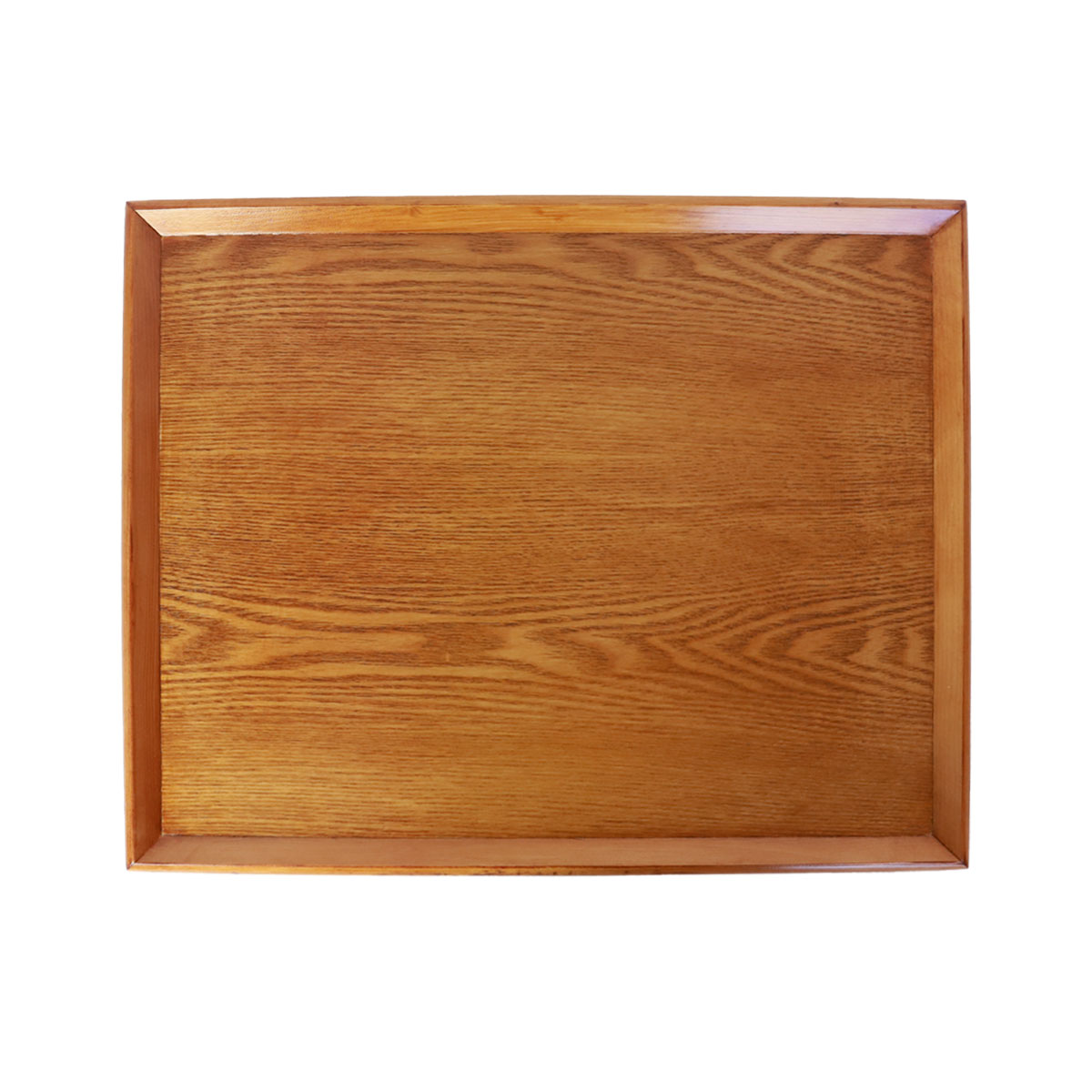 みよし漆器本舗 トレー 木製 45cm ノンスリップ お盆 羽反 ワイド 白木