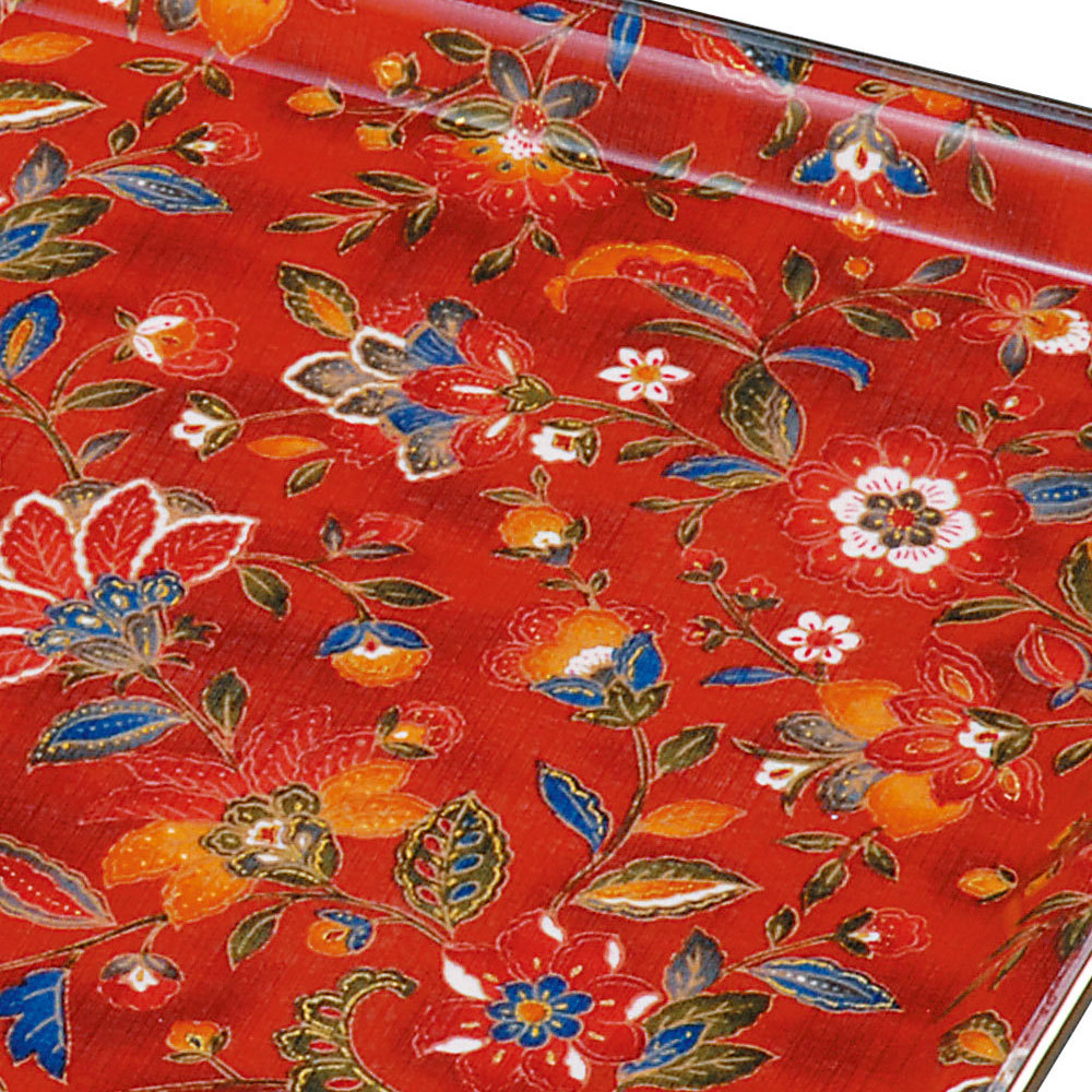 みよし漆器本舗 紀州塗り お盆 トレー 12寸 36.3cm 長手盆 羽衣 布貼