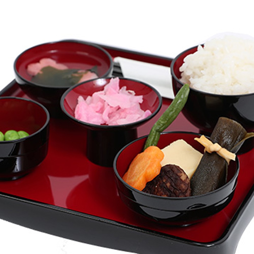 お膳　お盆　塗り物　四膳 みよし漆器本舗 仏膳セット お仏壇用 日本製 6.5寸 19.5cm 茜