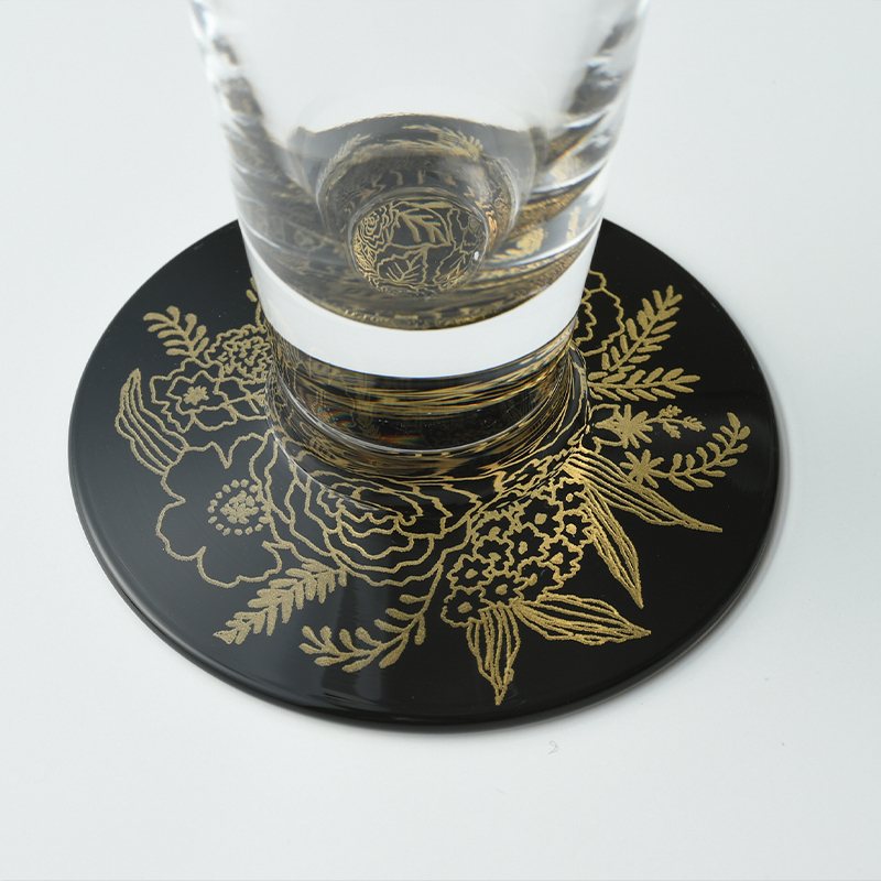 骨董　時代ガラス　希少　花象嵌　反り口　ビアグラス　ピルスナー　コップ みよし漆器本舗 【クーポン有】 紀州塗り ぬりもん de Verre