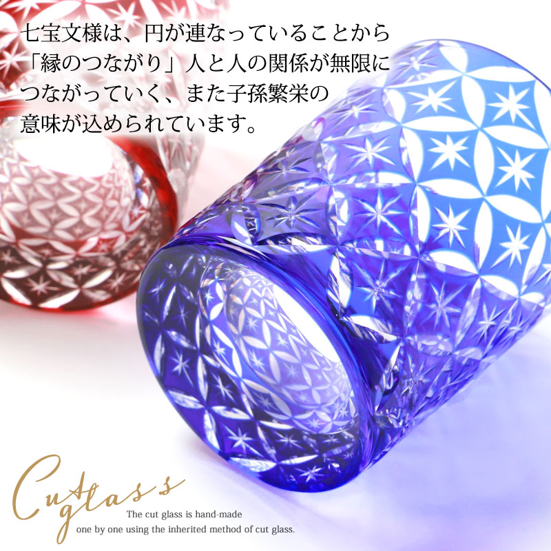 みよし漆器本舗 切子グラス 単品 260ml 七宝つなぎ きりこ 切子 グラス
