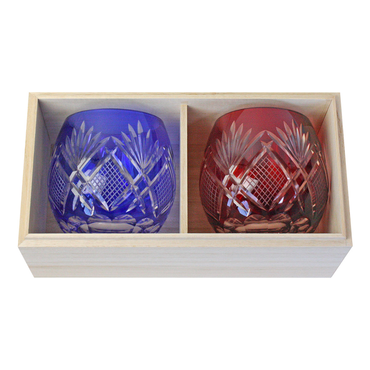みよし漆器本舗 10%OFF 切子グラス ペア セット 350ml 桐箱入り 切子