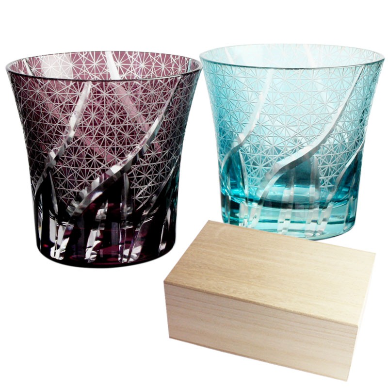 10％OFF 切子グラス ペアセット 桐箱入り ぺアグラス おしゃれ 食洗機対応 送料無料 結婚祝い ペア ギフト セット タンブラー 日本酒 コップ ギフトBOX | みよし漆器本舗 | 06