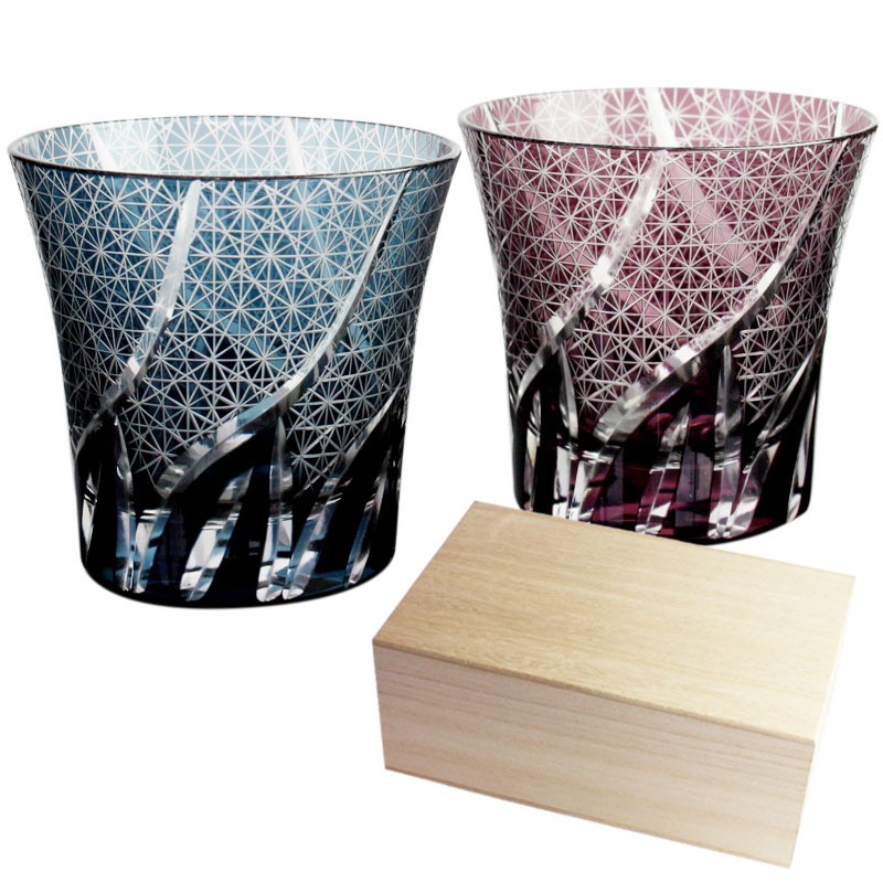 10％OFF 切子グラス ペアセット 桐箱入り ぺアグラス おしゃれ 食洗機対応 送料無料 結婚祝い ペア ギフト セット タンブラー 日本酒 コップ ギフトBOX | みよし漆器本舗 | 07