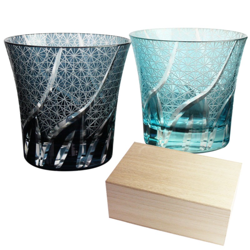 10％OFF 切子グラス ペアセット 桐箱入り ぺアグラス おしゃれ 食洗機対応 送料無料 結婚祝い ペア ギフト セット タンブラー 日本酒 コップ ギフトBOX | みよし漆器本舗 | 09
