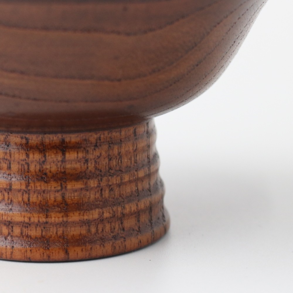 天然木製 高台盃 11.7cm 木目 漆塗り ぐい呑み ぐい飲み 盛り付け小鉢