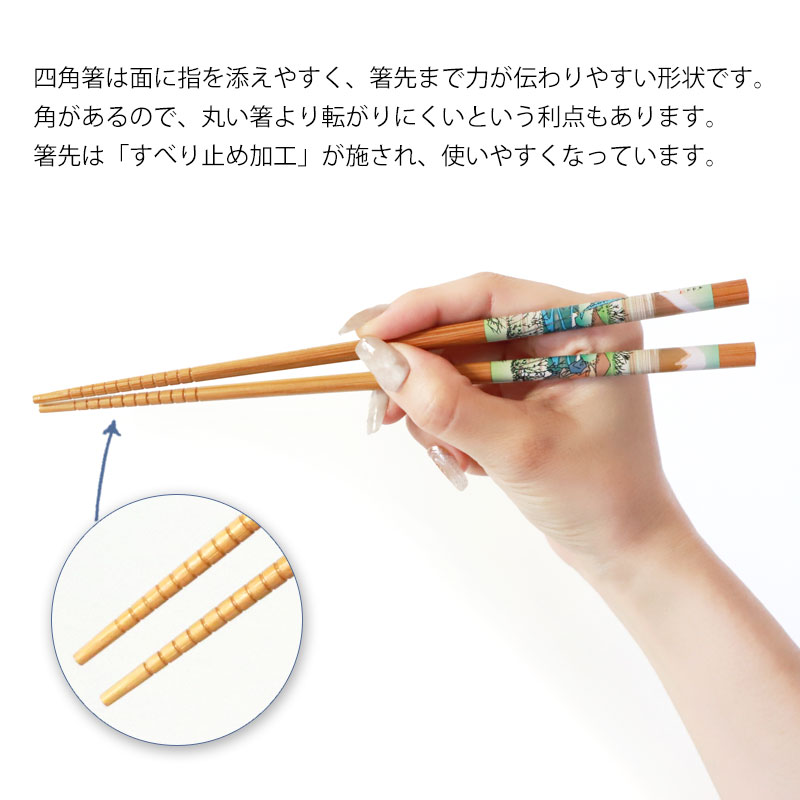 50%OFF お箸セット おはし 5膳セット 竹製 22.5cm 浮世絵 富士山 大人