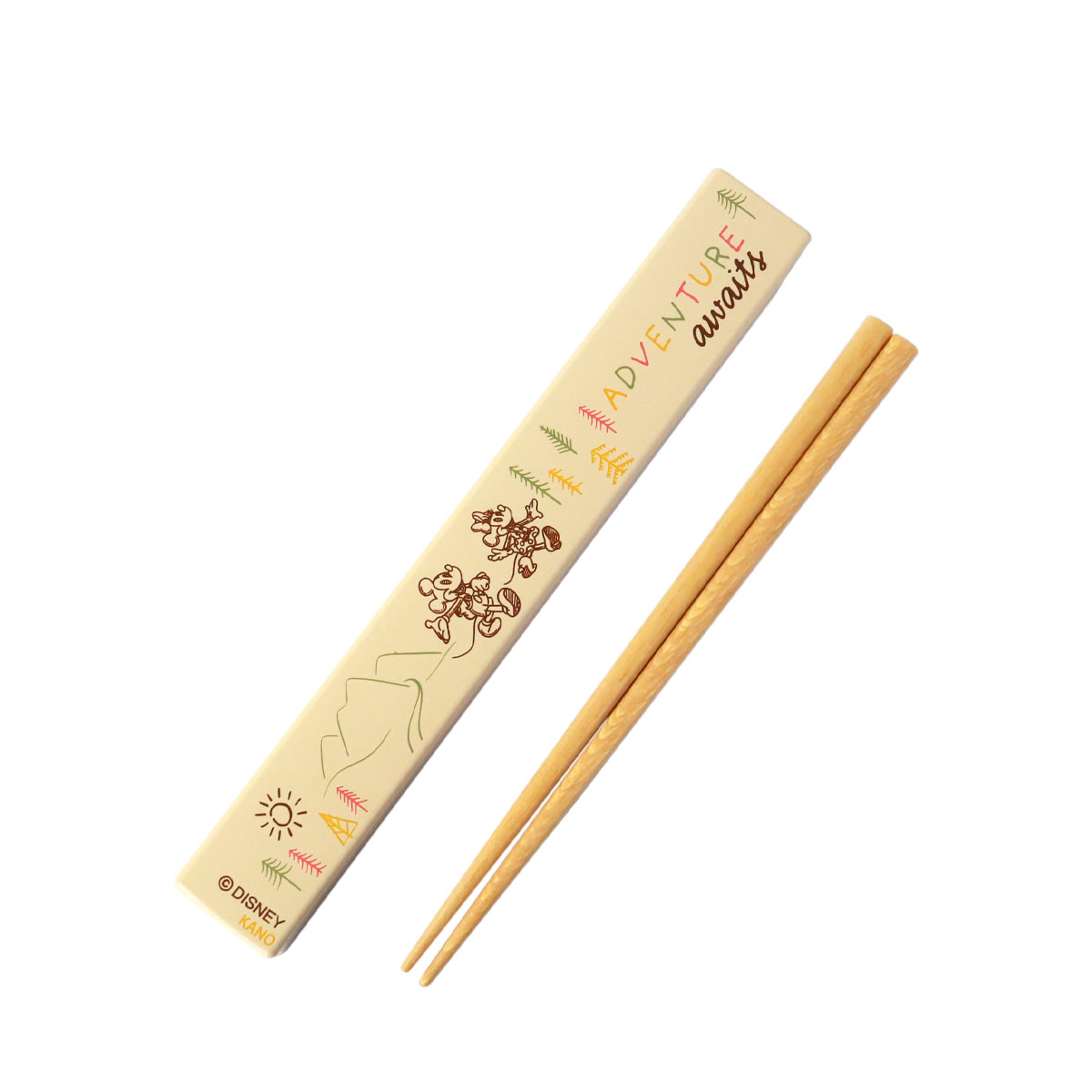 みよし漆器本舗 お箸 箸箱 セット 18cm ミッキーマウス 抗菌箸