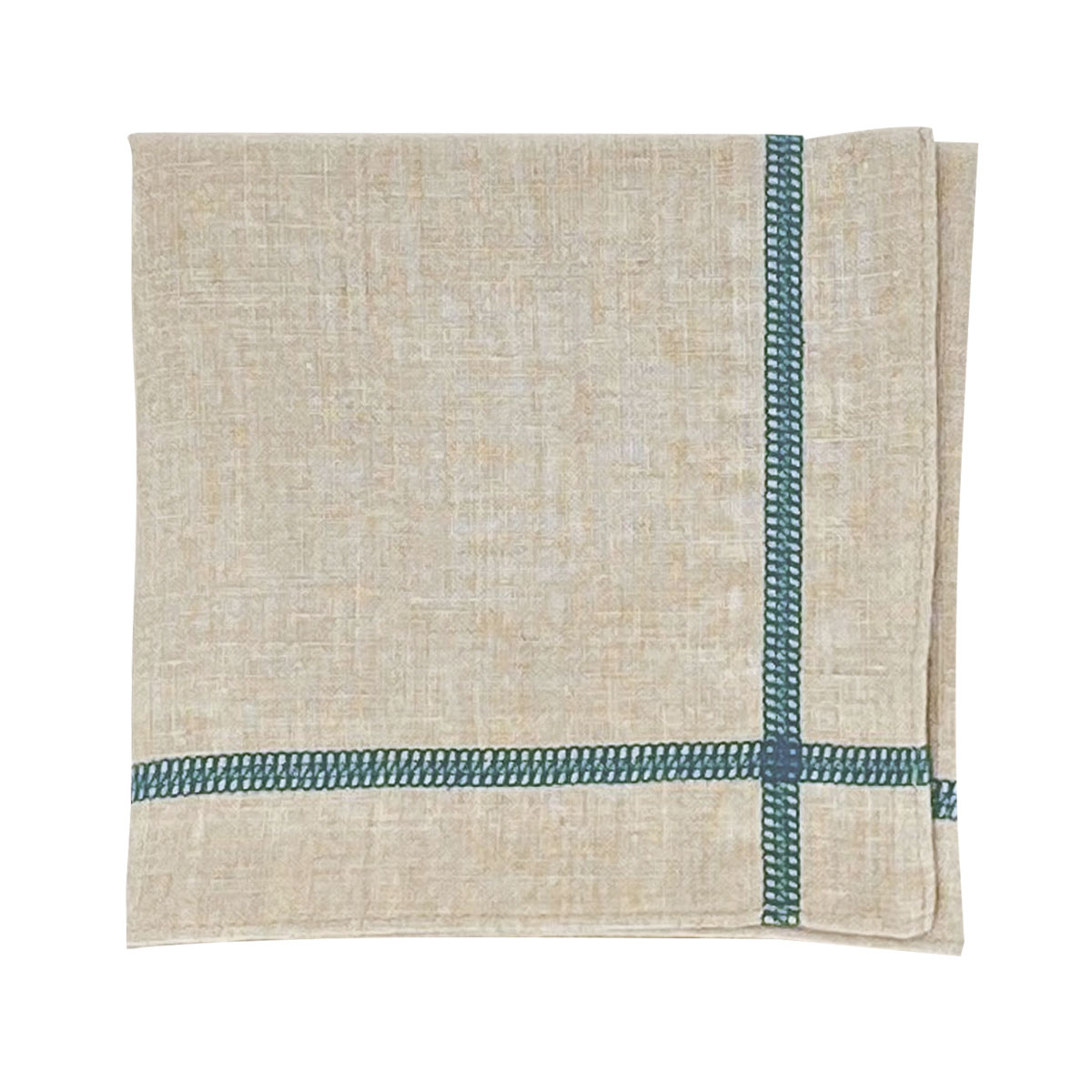 リネンハンカチ 日本製 44.5cm×44.5cm Linen GY フラットシーマ