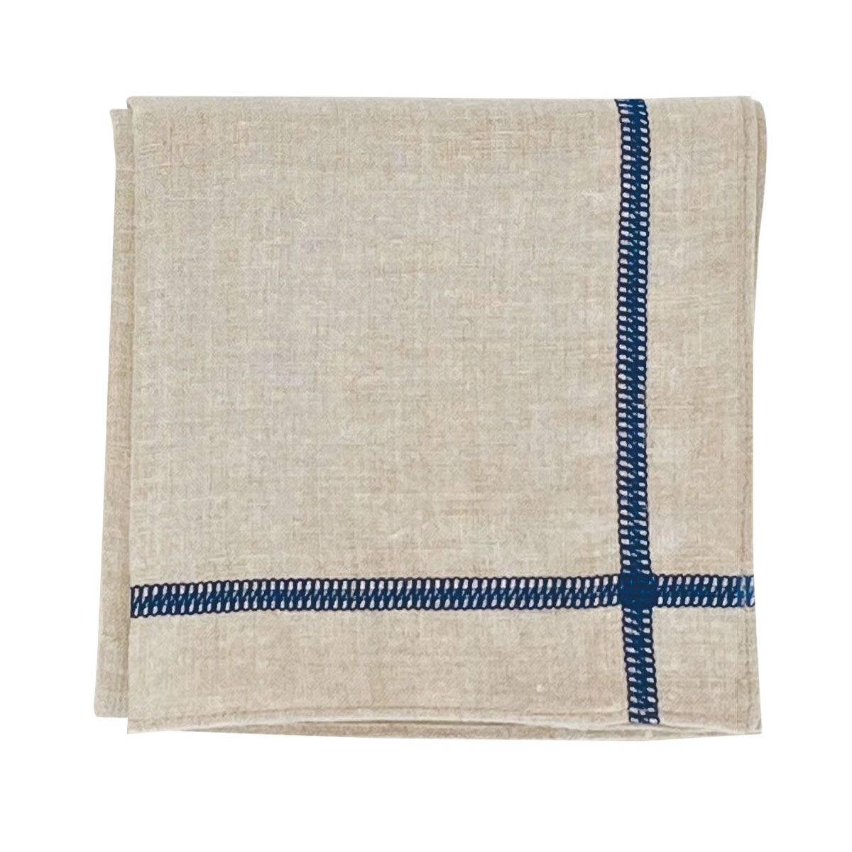 リネンハンカチ 日本製 44.5cm×44.5cm Linen GY フラットシーマ