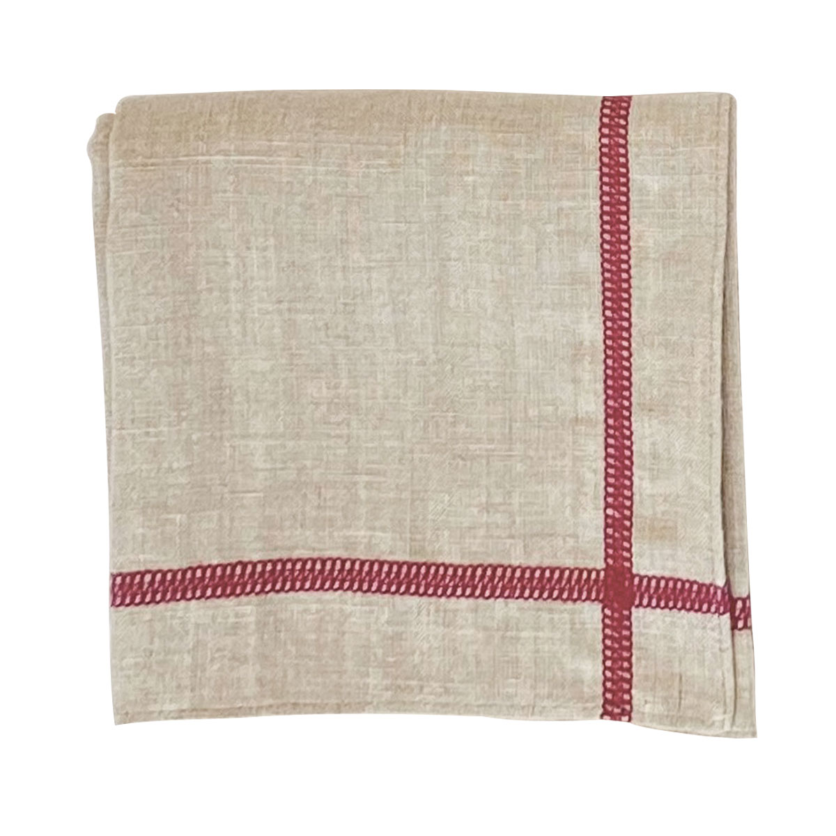 リネンハンカチ 日本製 44.5cm×44.5cm Linen GY フラットシーマ