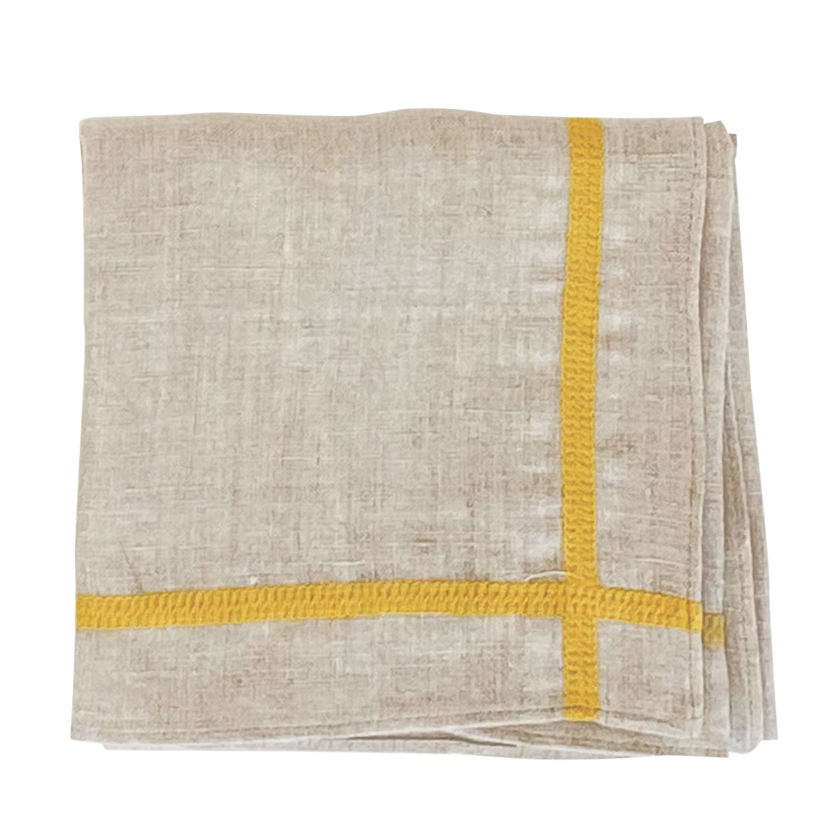リネンハンカチ 日本製 44.5cm×44.5cm Linen GY フラットシーマ