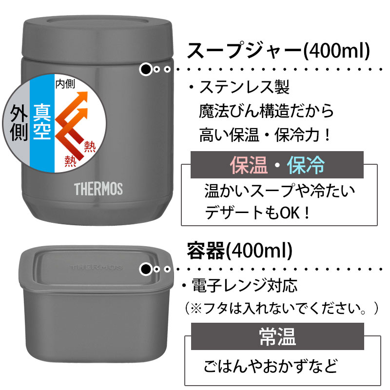 【値下】新品 スープジャー 食洗機対応 THERMOS 400ml サーモス 楽天市場】サーモス スープジャー 400ml 真空断熱スープジャー