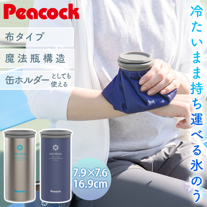ピーコック　氷嚢　氷のう　アイスパック　スポーツ　アイシング　怪我、熱暑さ対策に icb1-2023-sir.jpg