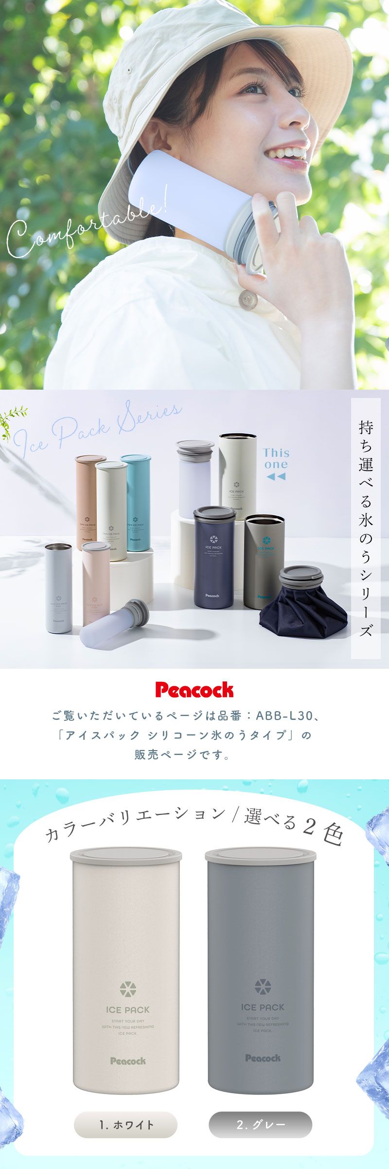 ピーコック 氷のう ミニアイスパック ラージサイズ 正規品 ネック