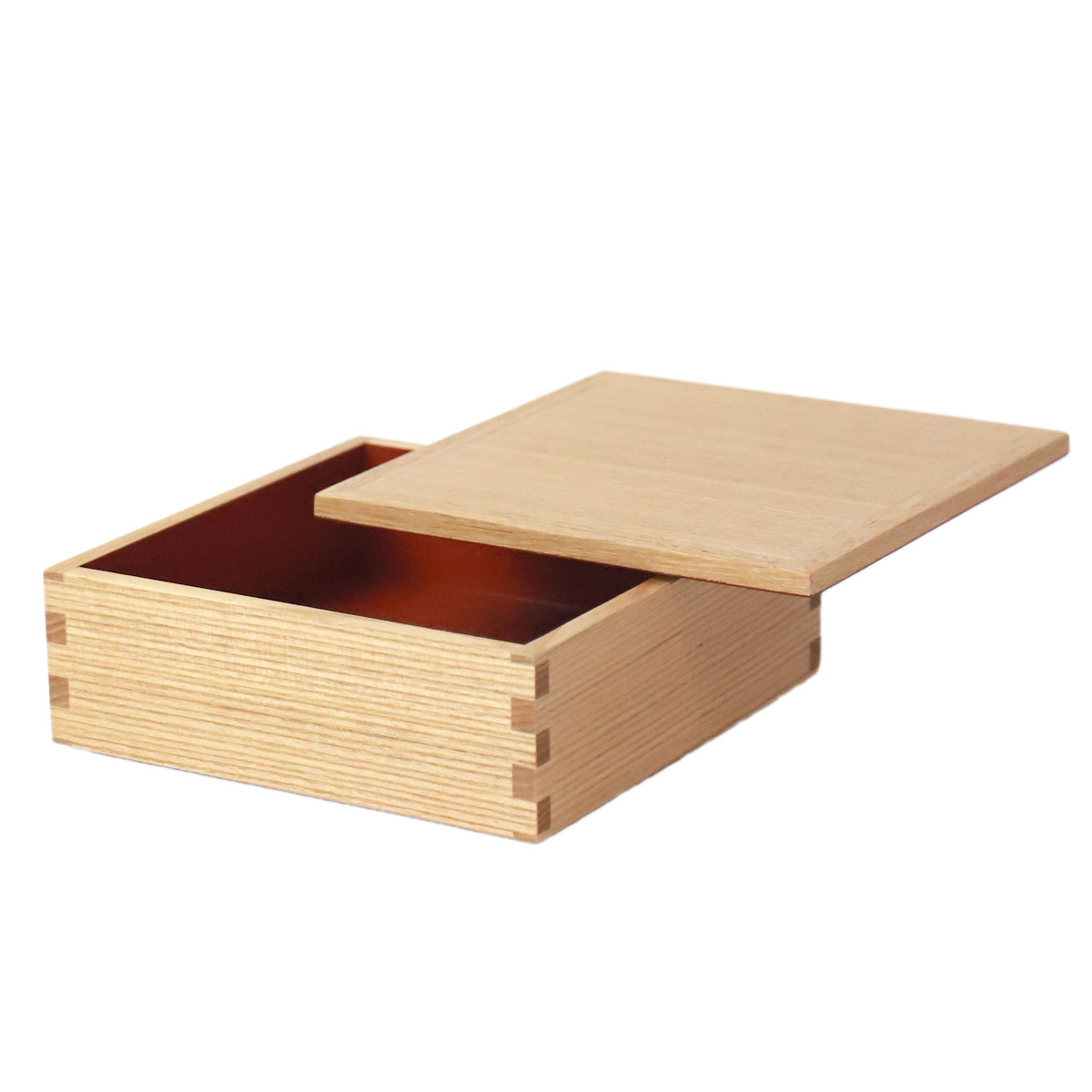 みよし漆器本舗 重箱 一段 5寸 15cm 松屋漆器店 白木塗 タモ 木製