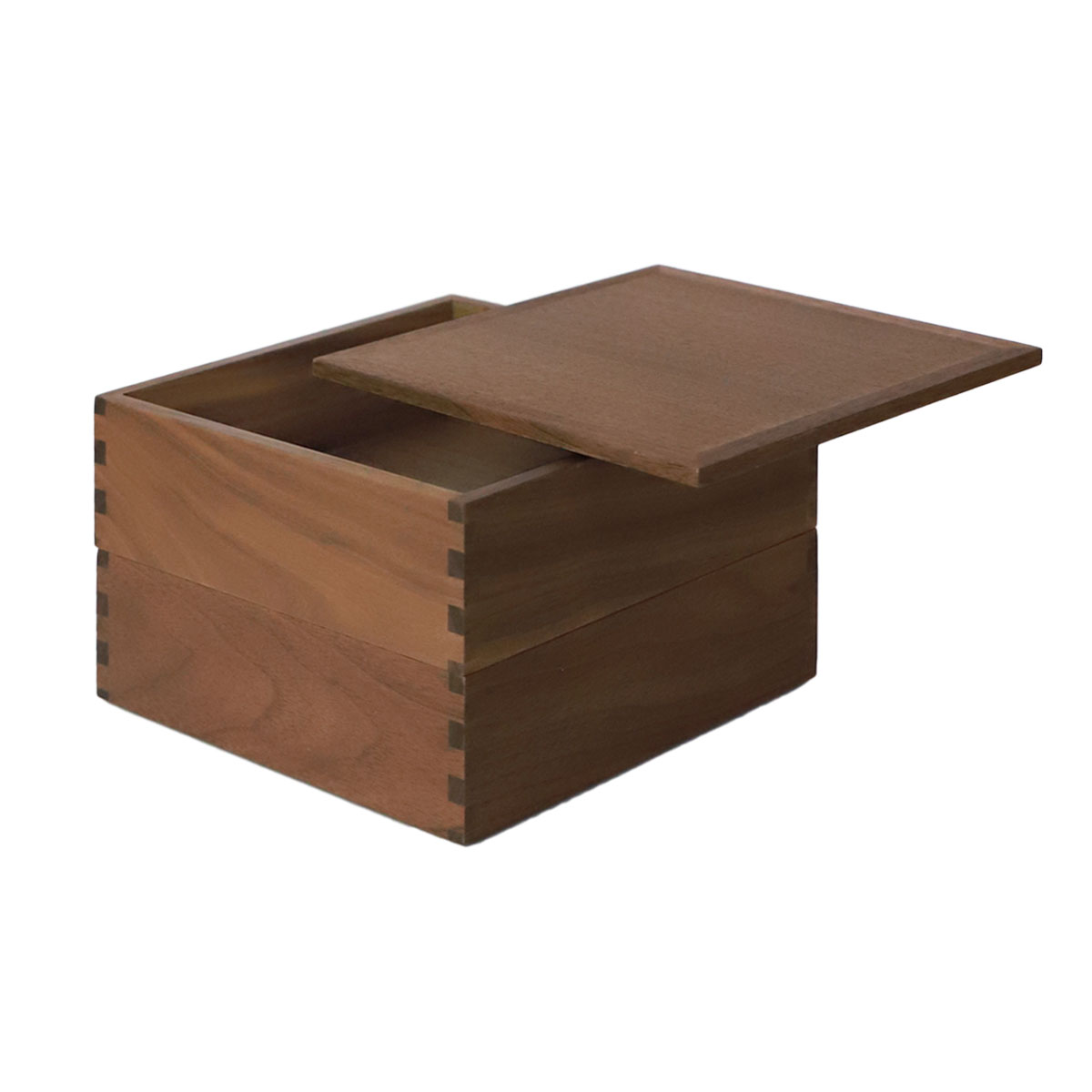 みよし漆器本舗 重箱 二段 6寸 18cm 松屋漆器店 白木塗 ウォールナット