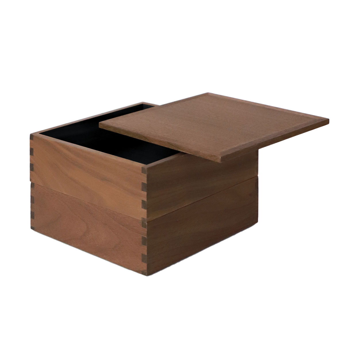 みよし漆器本舗 重箱 二段 6寸 18cm 松屋漆器店 白木塗 ウォールナット