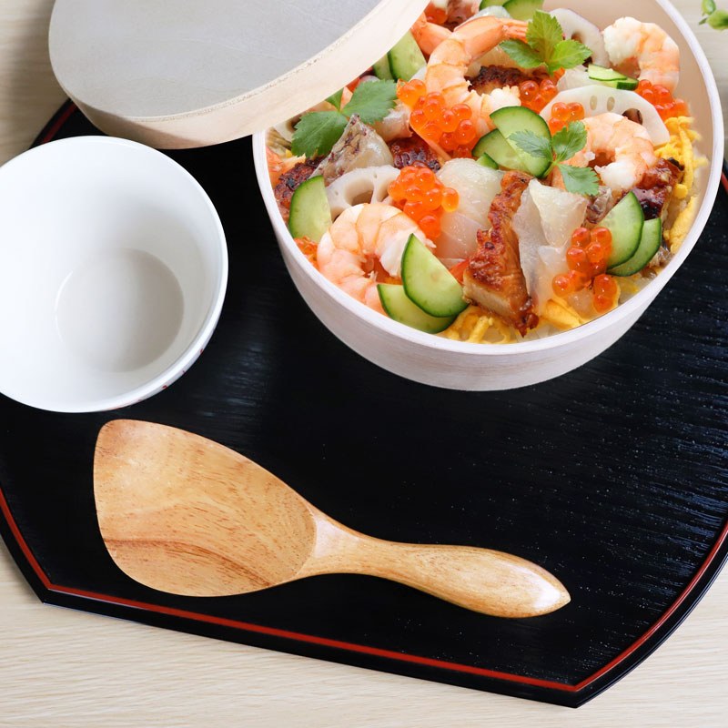 みよし漆器本舗 しゃもじ 木製 白木 20.5cm ナチュラル 軽い 持ち