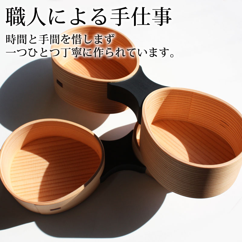 楽天市場】大館工芸社 大館曲げわっぱ 花二段（朱）弁当箱