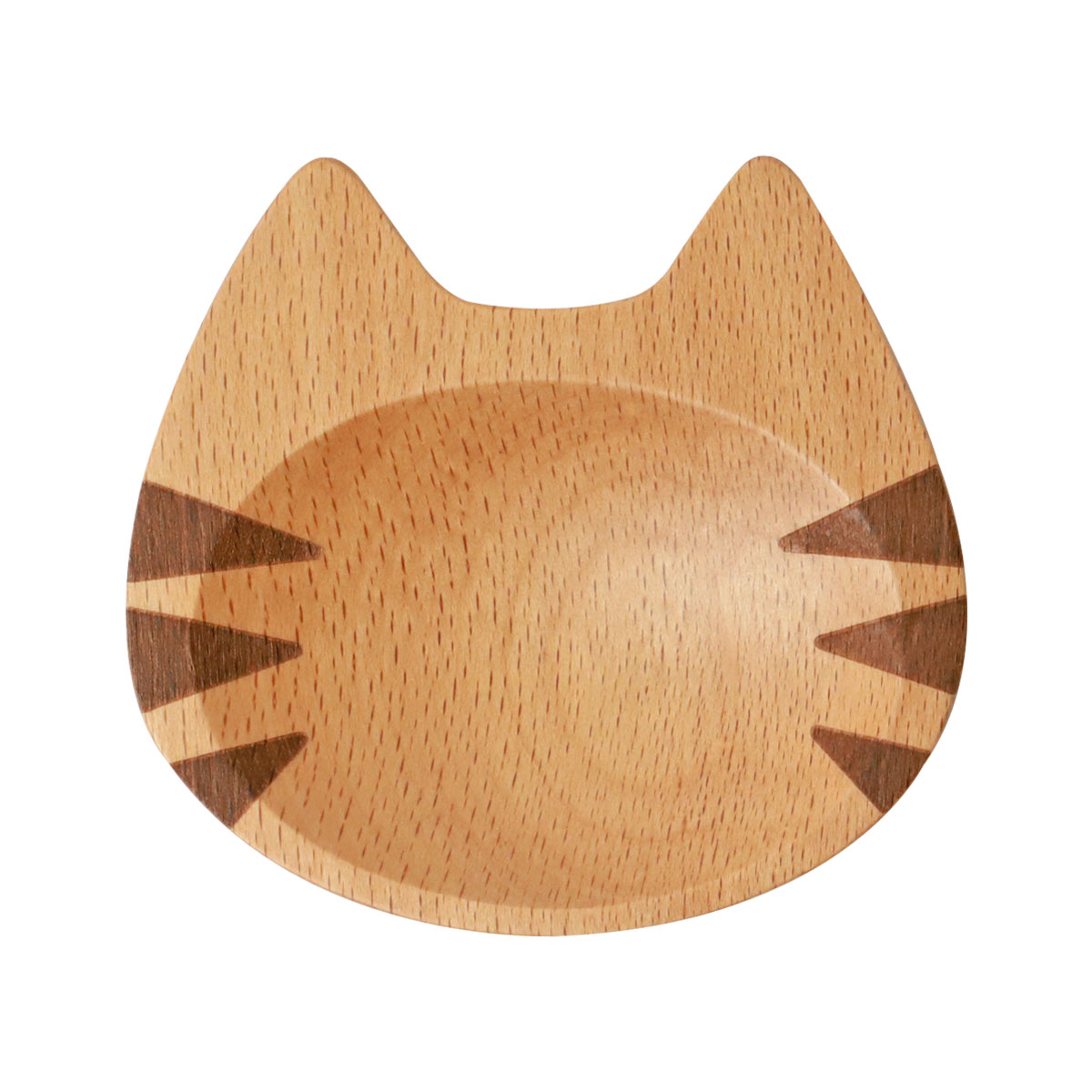 みよし漆器本舗 【10％OFF】 豆皿 小皿 猫型 Mio フェイス 木製
