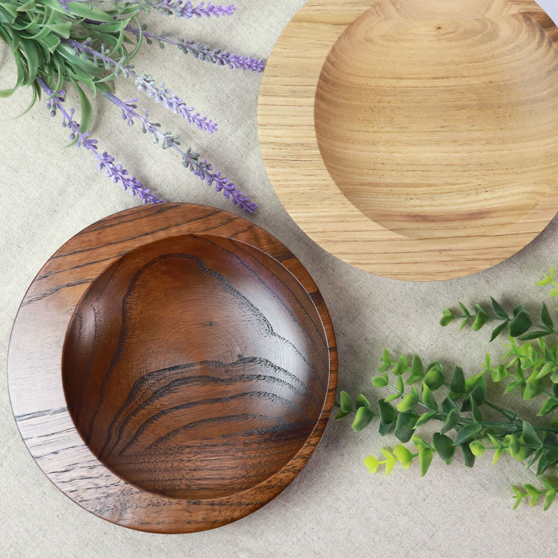 プレート 天然木製 18cm お皿 ルナ 日月皿 ディッシュプレート 丸皿