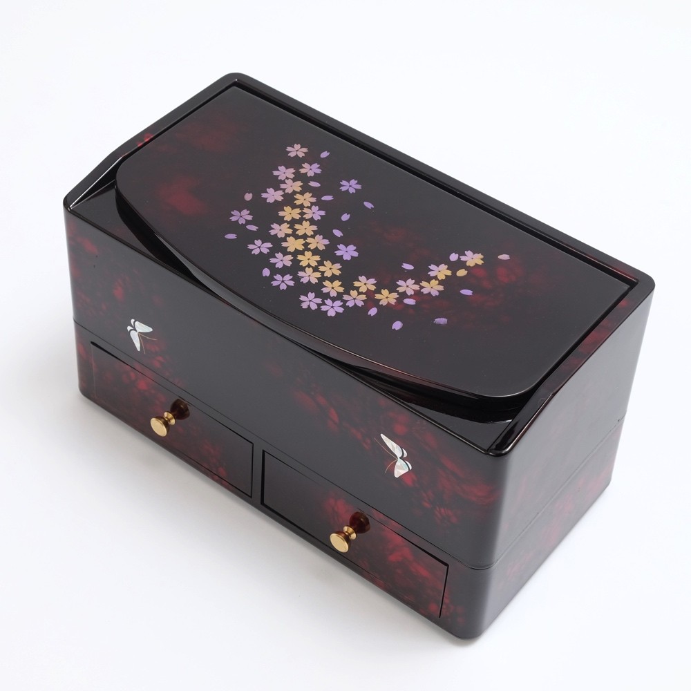 高級　漆塗り　化粧箱　鏡台　お直し 高級漆塗り化粧箱鏡台お直し