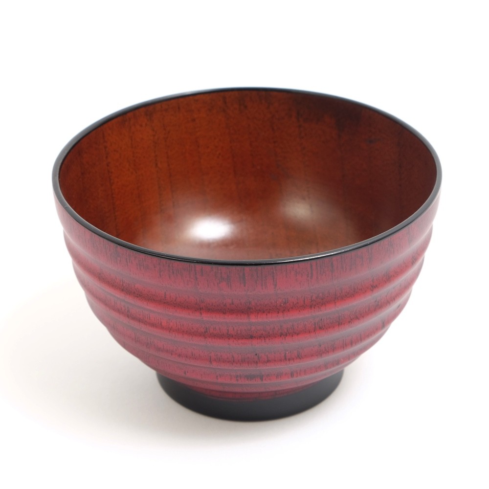 【未使用】欅(けやき)の大椀 5客 透き漆/拭き漆 雑煮椀/丼椀/麺椀 漆器 雑煮椀 食洗機対応 おしゃれ 雑煮椀大名型 渕金塗 お雑煮 お椀