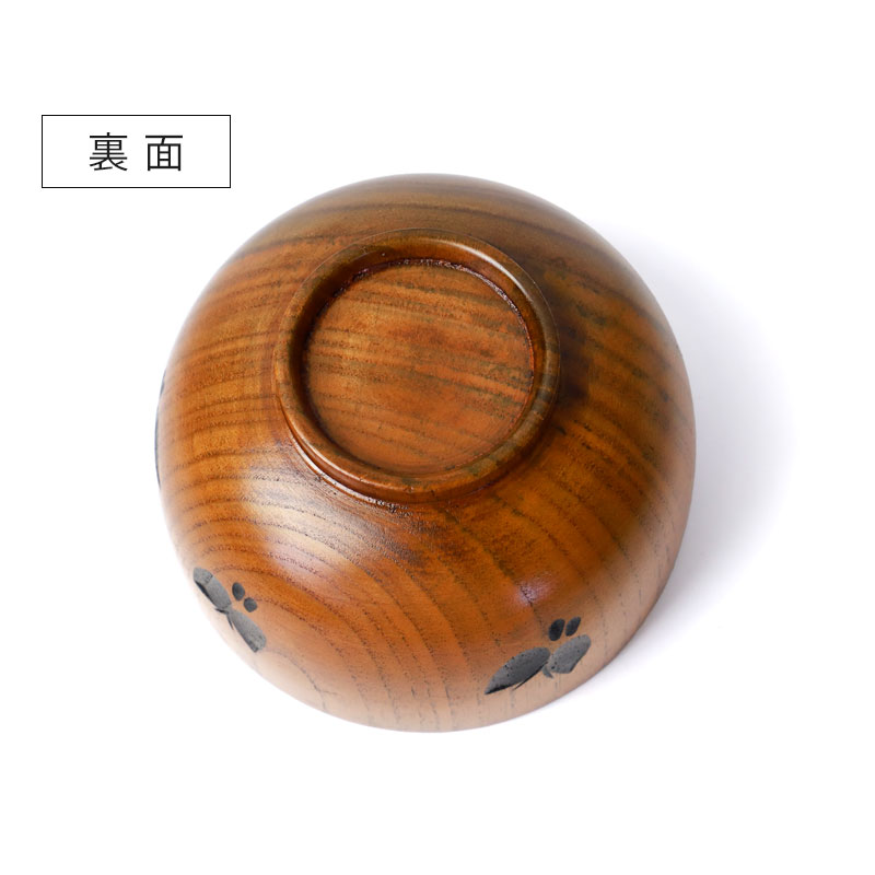 みよし漆器本舗 【クーポン有】 汁椀 天然木製 お椀 蝶彫り おわん